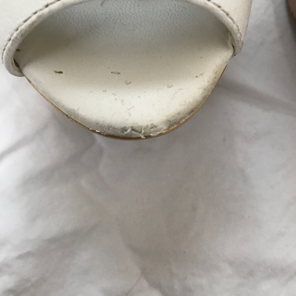 White peep toe wedges - Picture 4 of 6